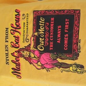 Unused VTG Mabel's Cat House Nevada Brothel Graphic T-Shirt Design by Roach